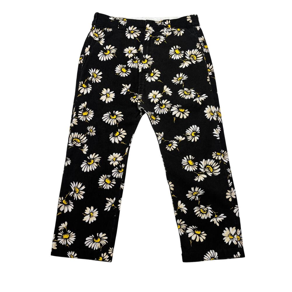 R13 Daisy On Black Workwear Drop Pants Women's 26